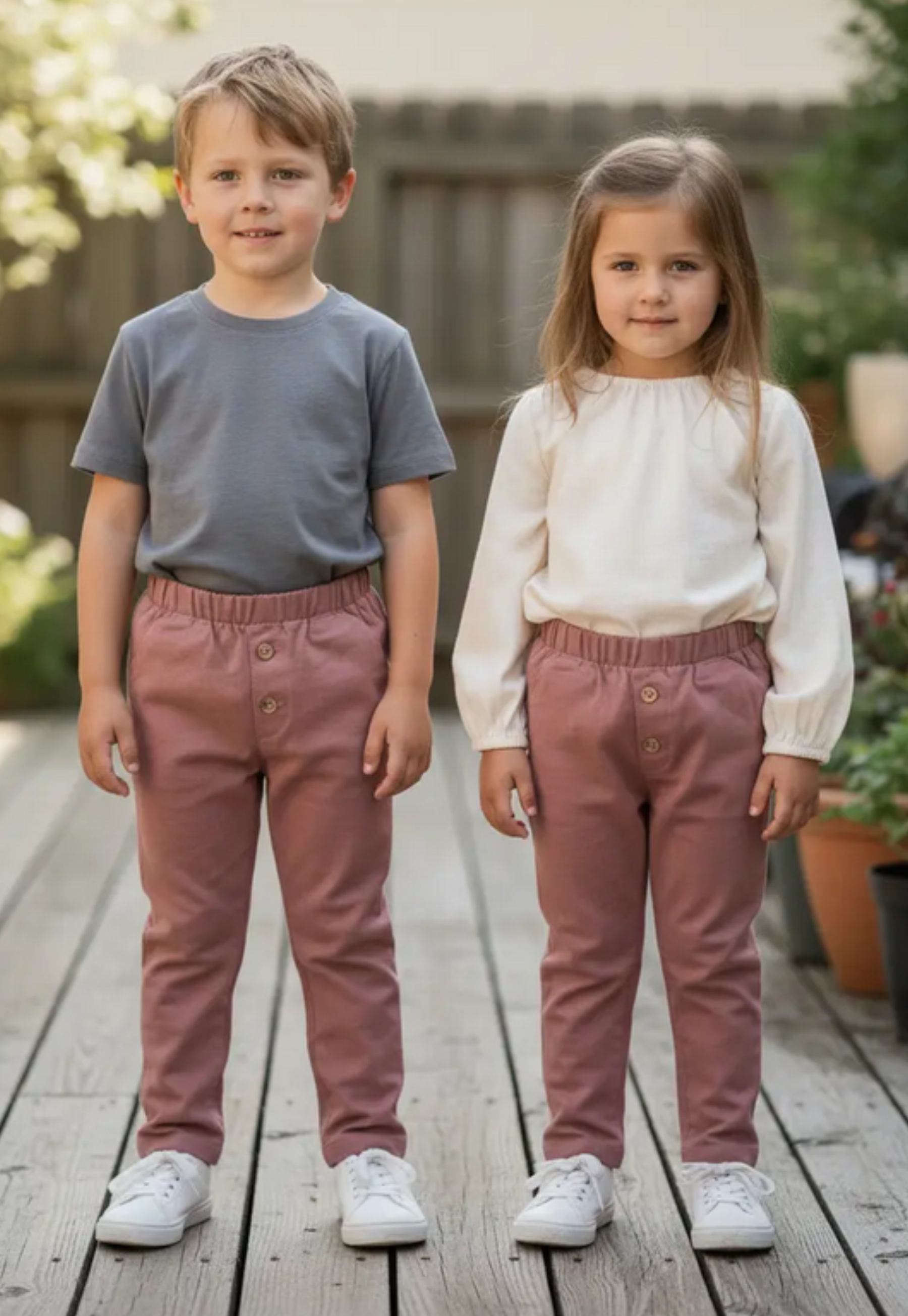 Calça Infantil Linho Classica Terra Cota
