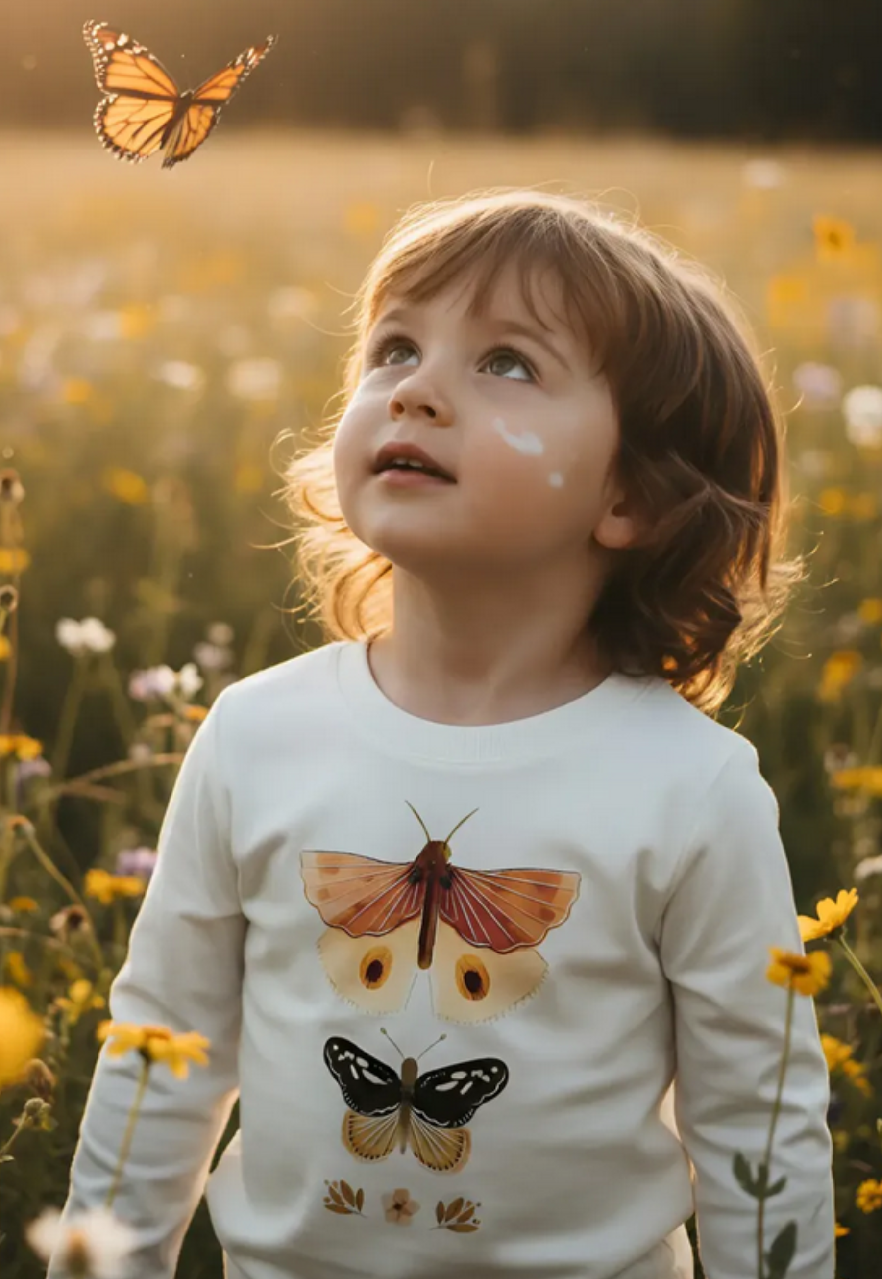 Tshirt Menina M.Longa Borboletas