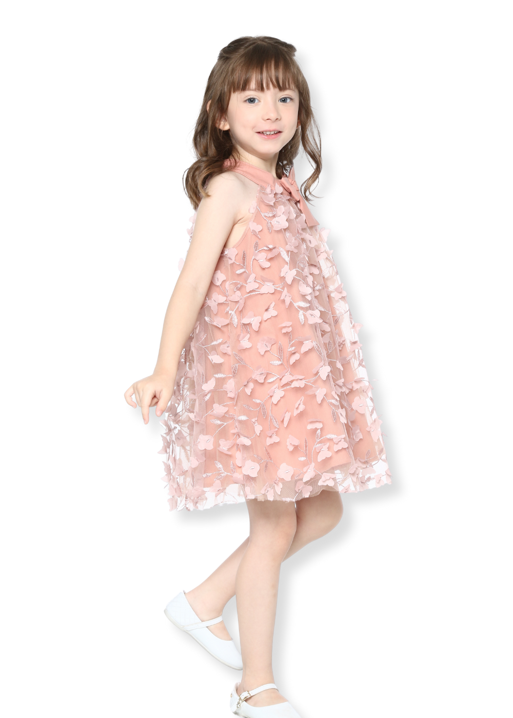Vestido Tule 3D Nude - Loja Minicute