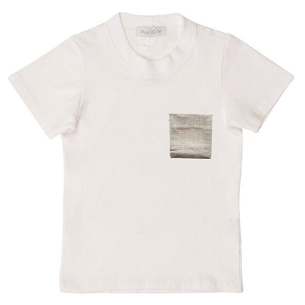 Camiseta Infantil Bolso Linho - Loja Minicute