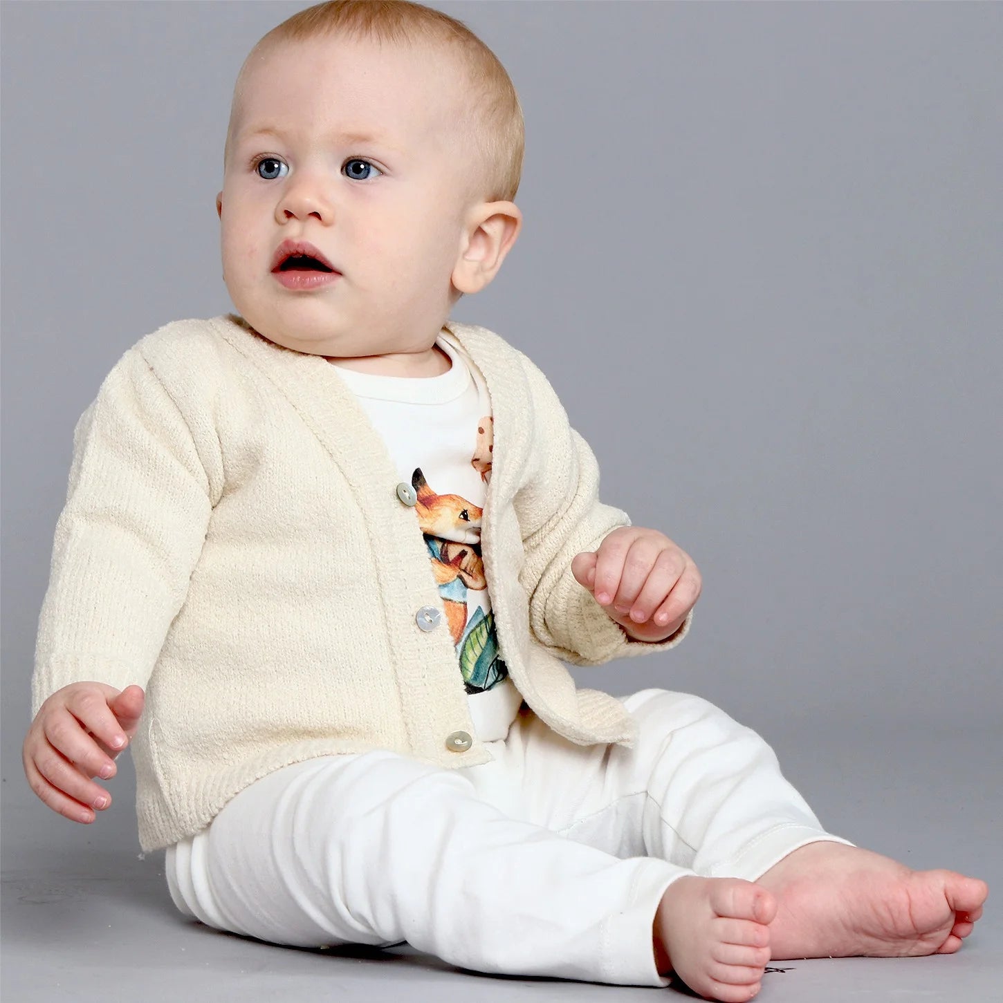 Casaco infantil tricô botão - Loja Minicute