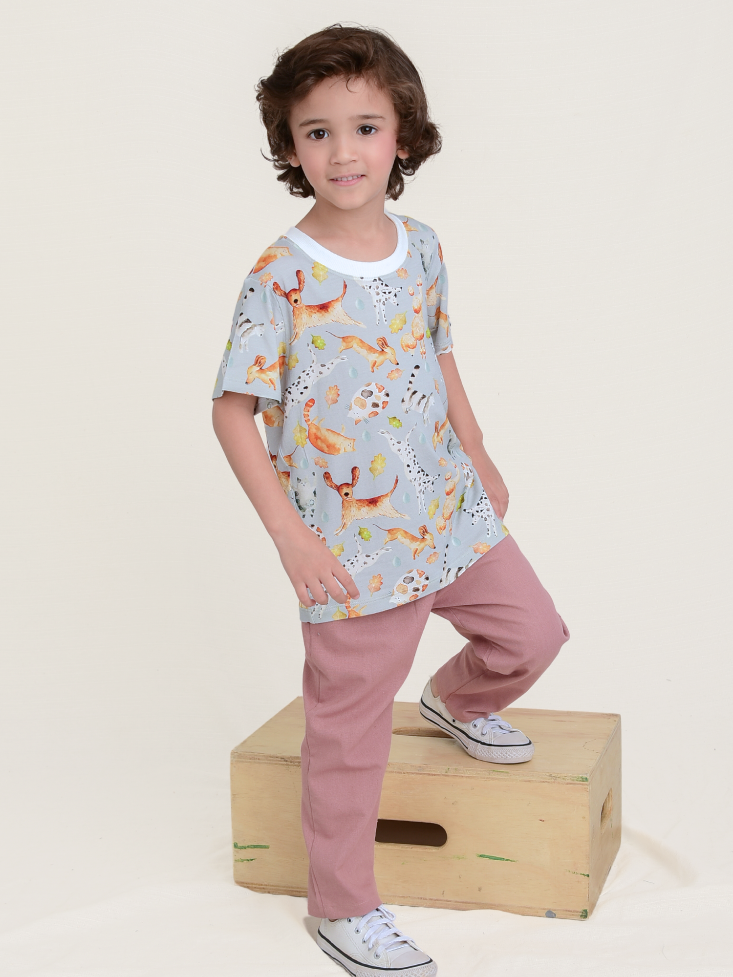Calça Infantil Linho Cacau - Loja Minicute