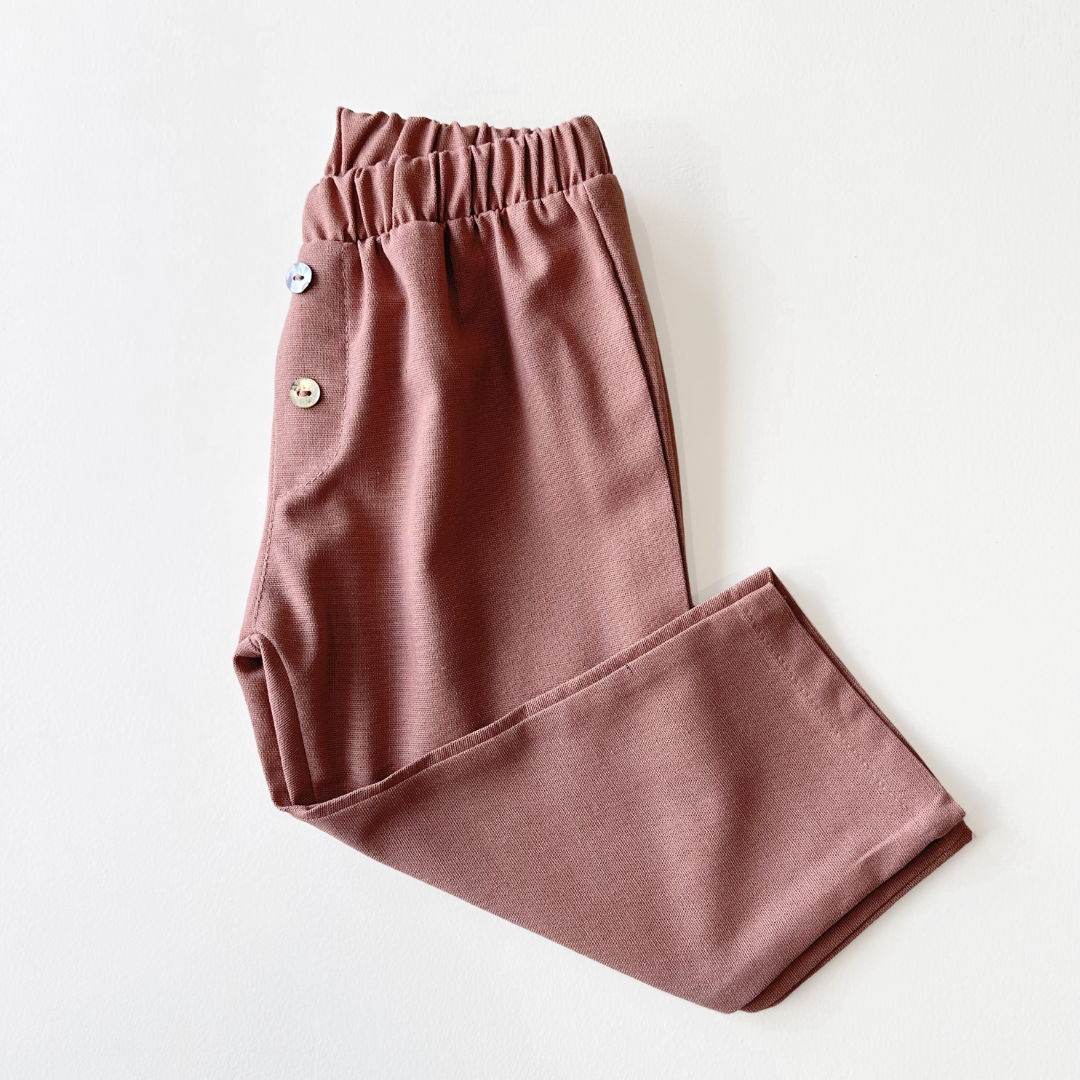 Calça Infantil Linho Cacau - Loja Minicute