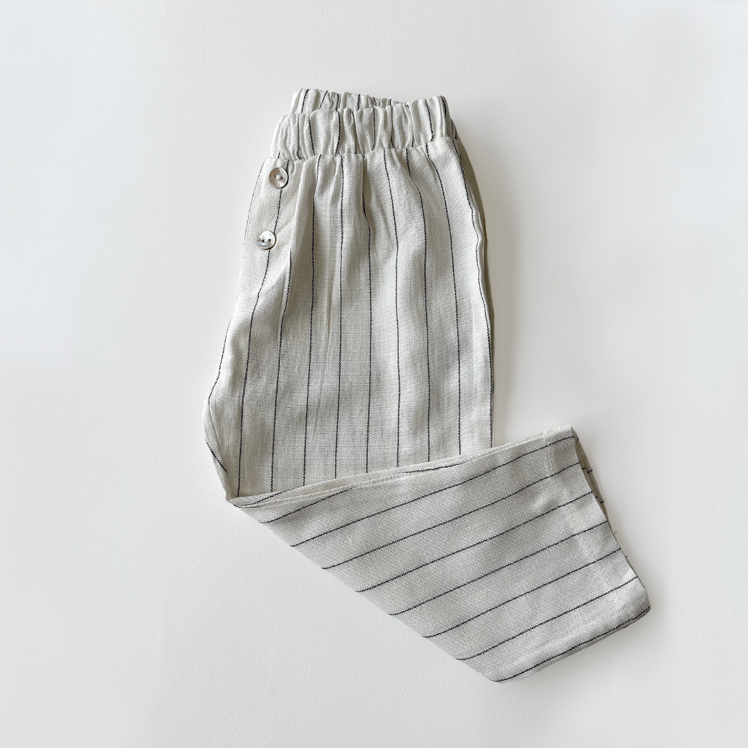 Calça Infantil Linho Listrada - Loja Minicute