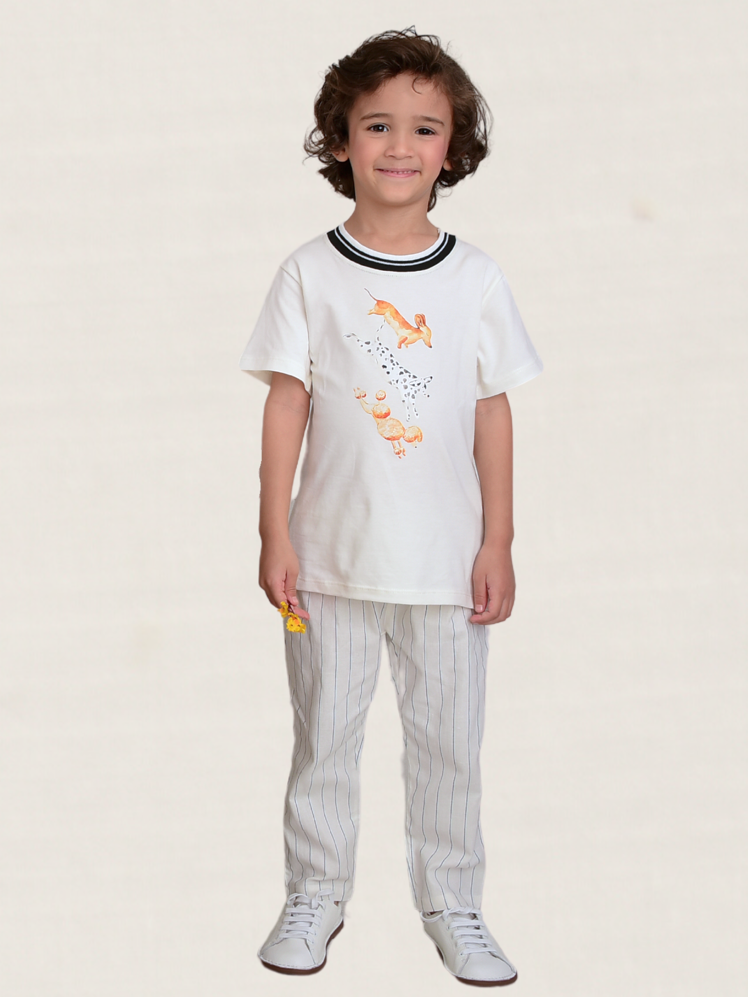 Calça Infantil Linho Listrada - Loja Minicute