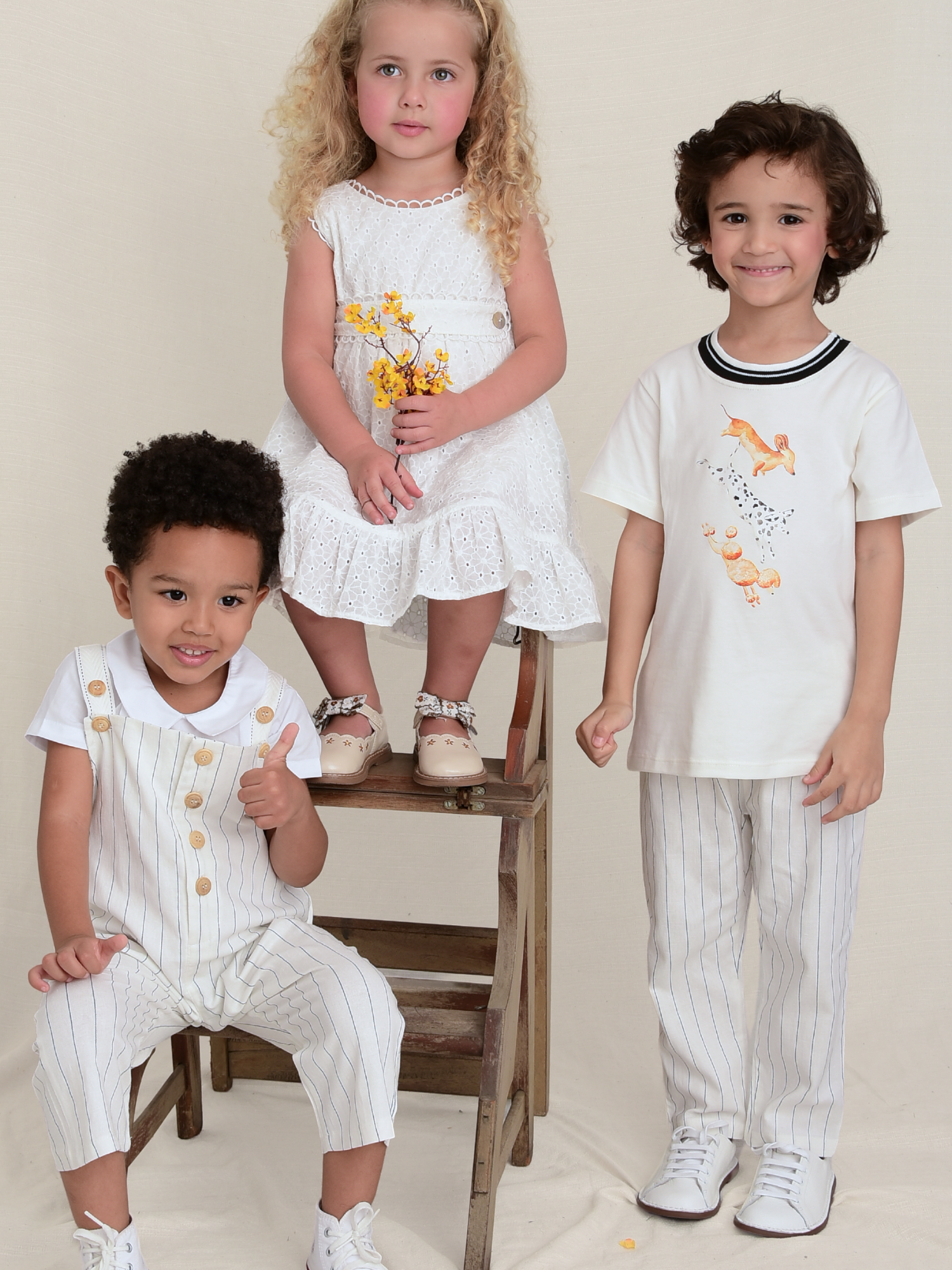 Calça Infantil Linho Listrada - Loja Minicute