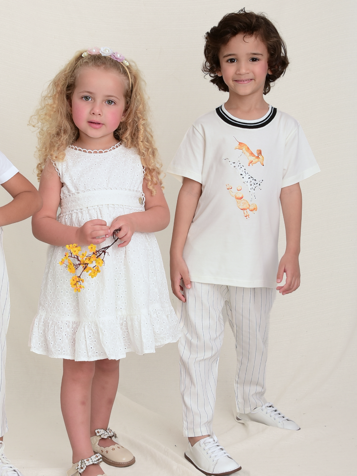 Calça Infantil Linho Listrada - Loja Minicute