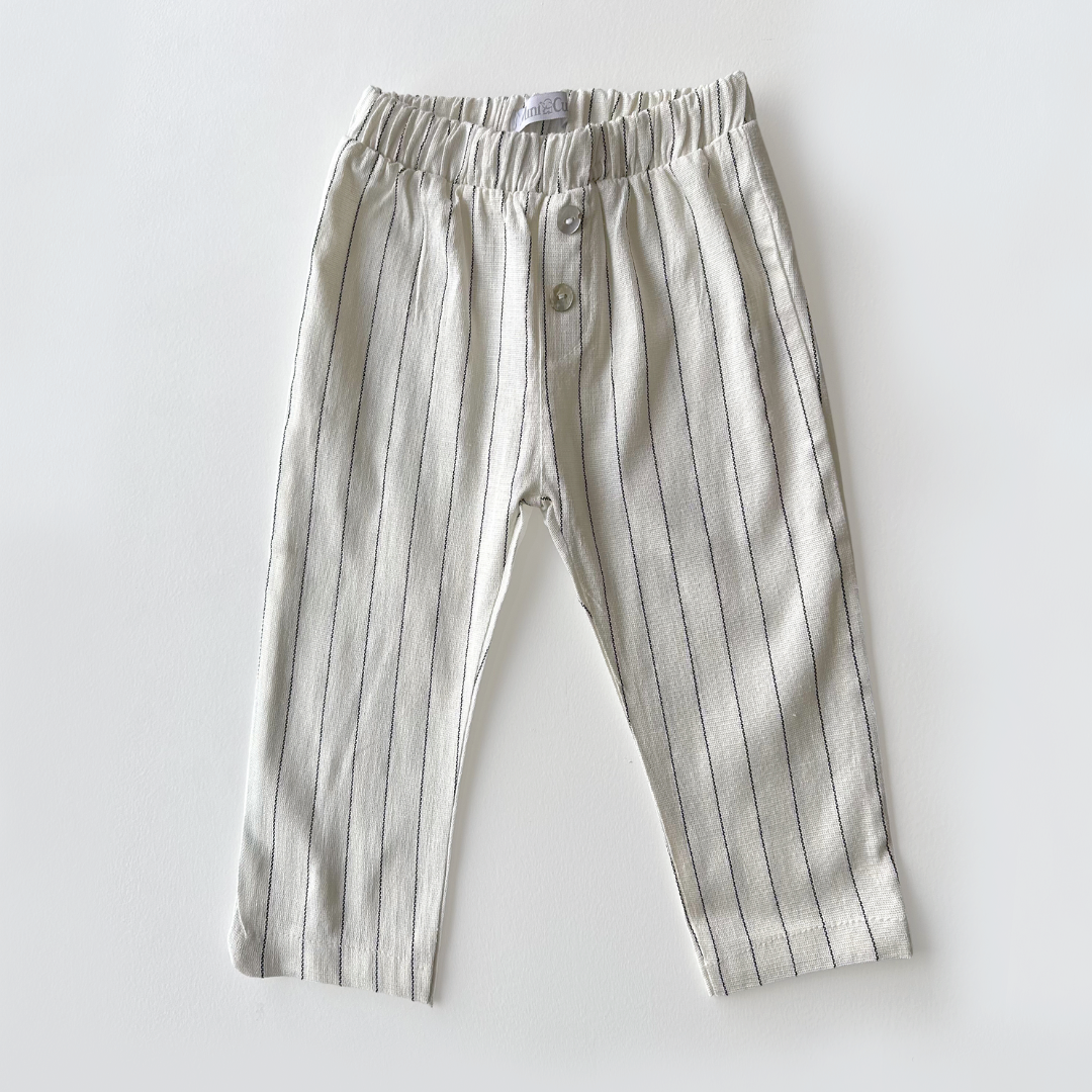 Calça Infantil Linho Listrada - Loja Minicute