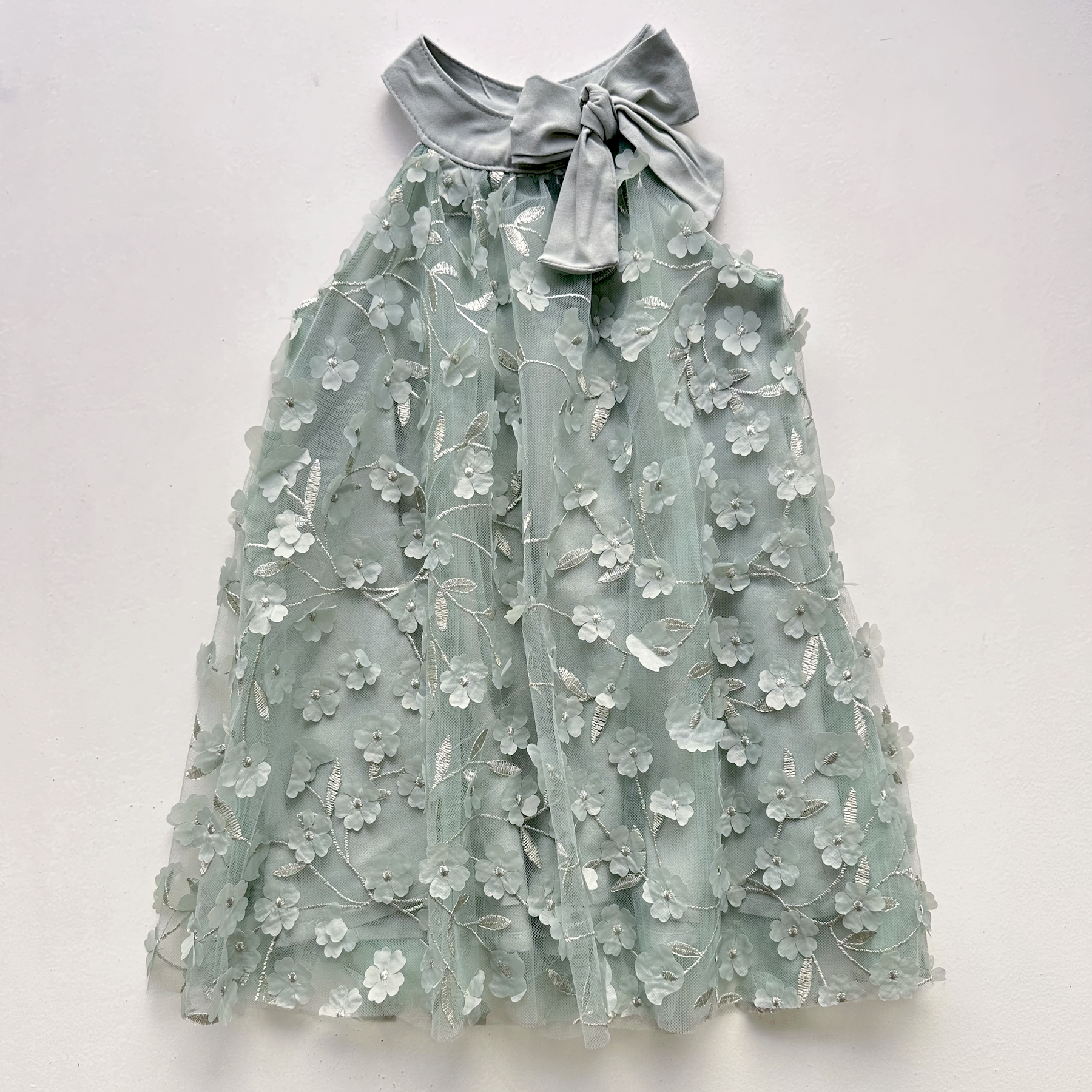 Vestido Tule 3D Verde - Loja Minicute