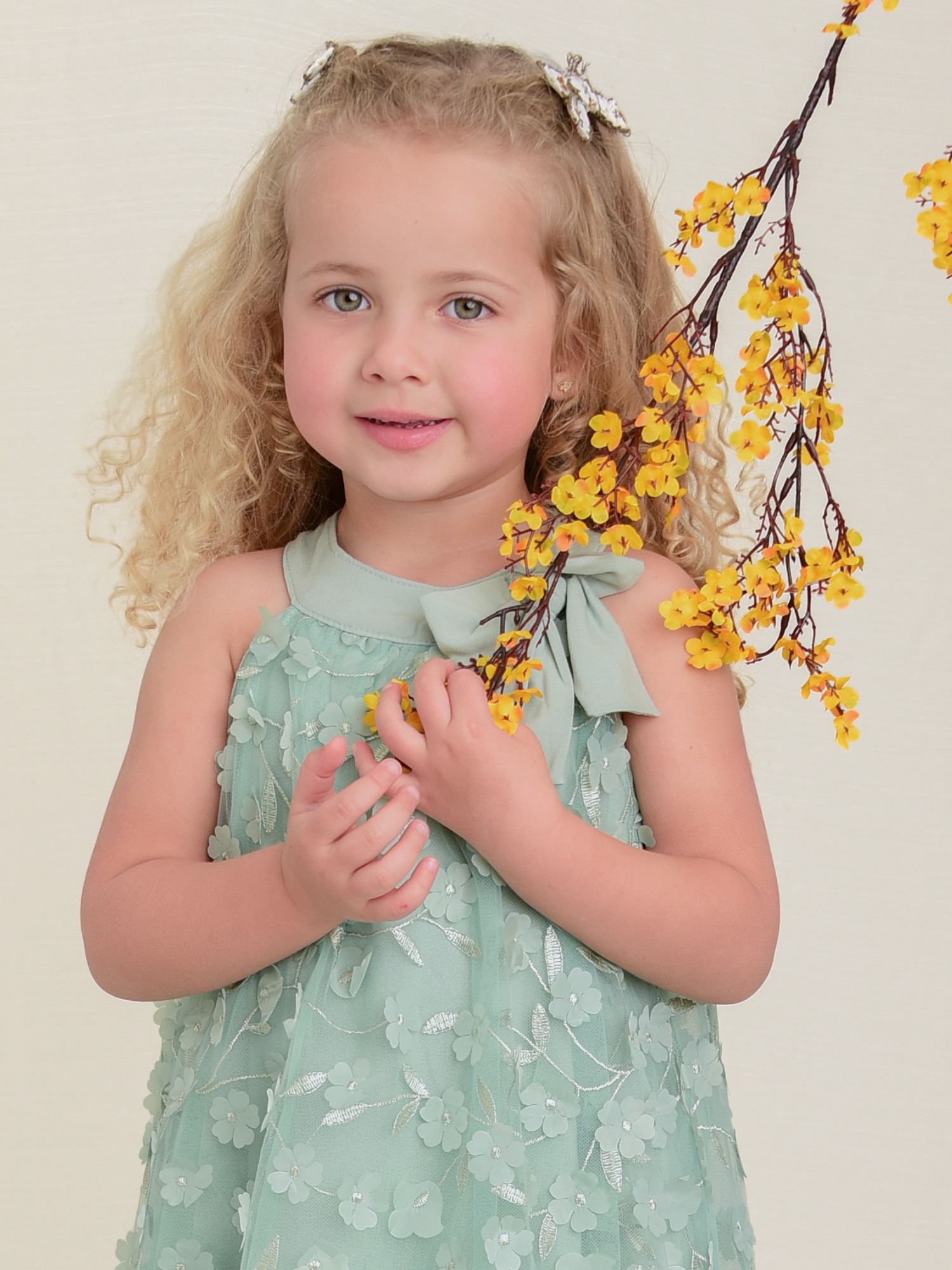 Vestido Tule 3D Verde - Loja Minicute