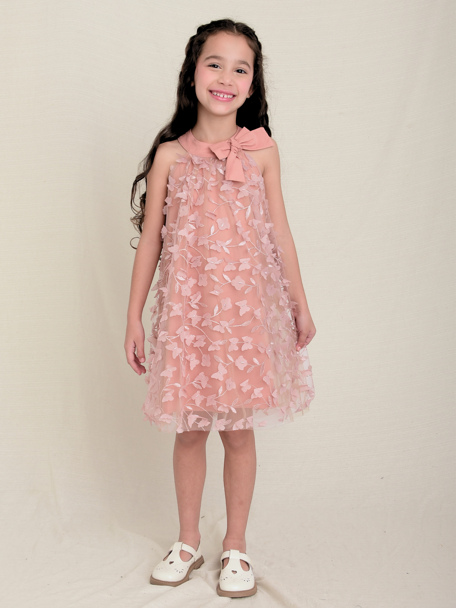Vestido Tule 3D Nude - Loja Minicute