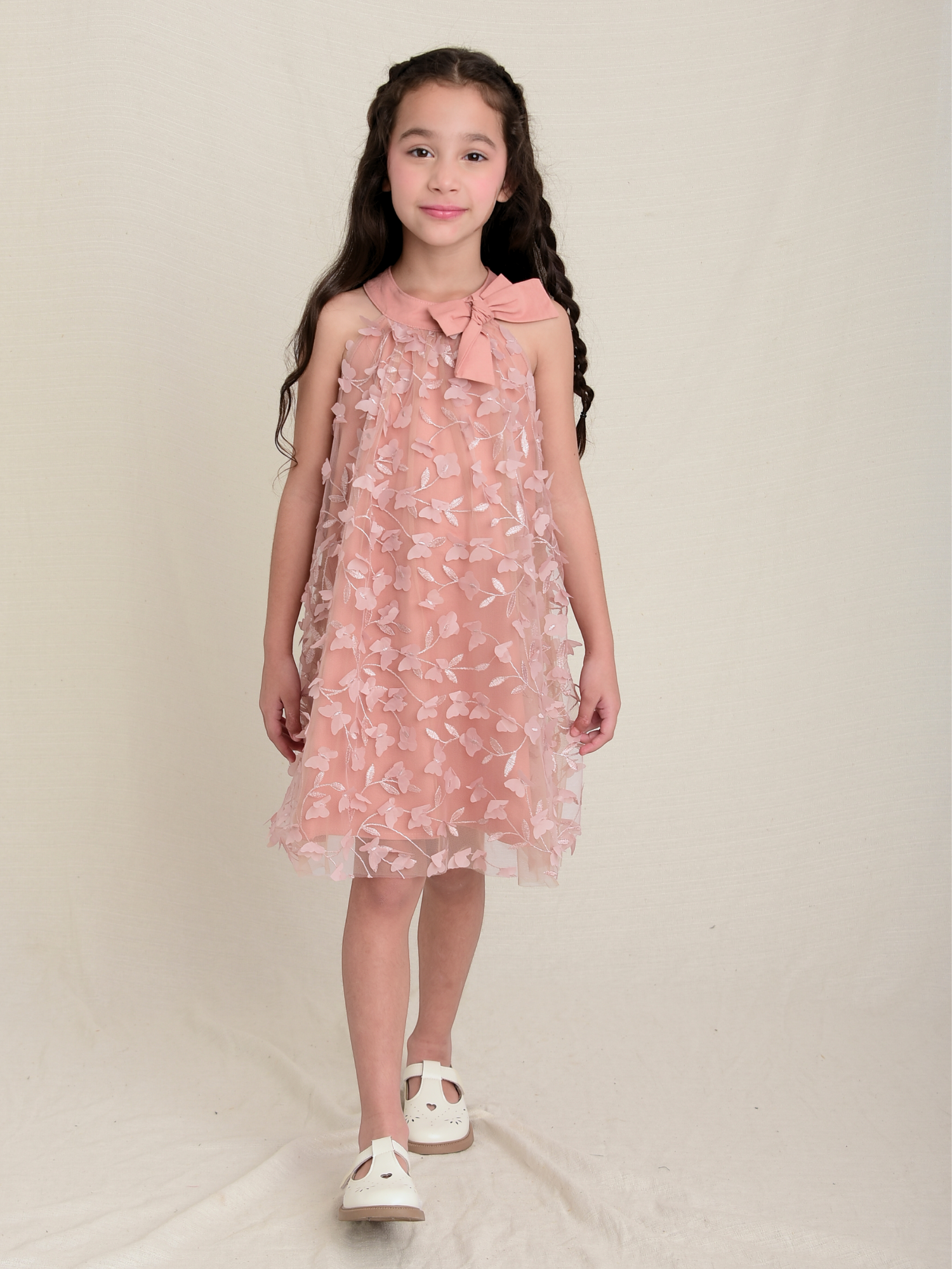 Vestido Tule 3D Nude - Loja Minicute