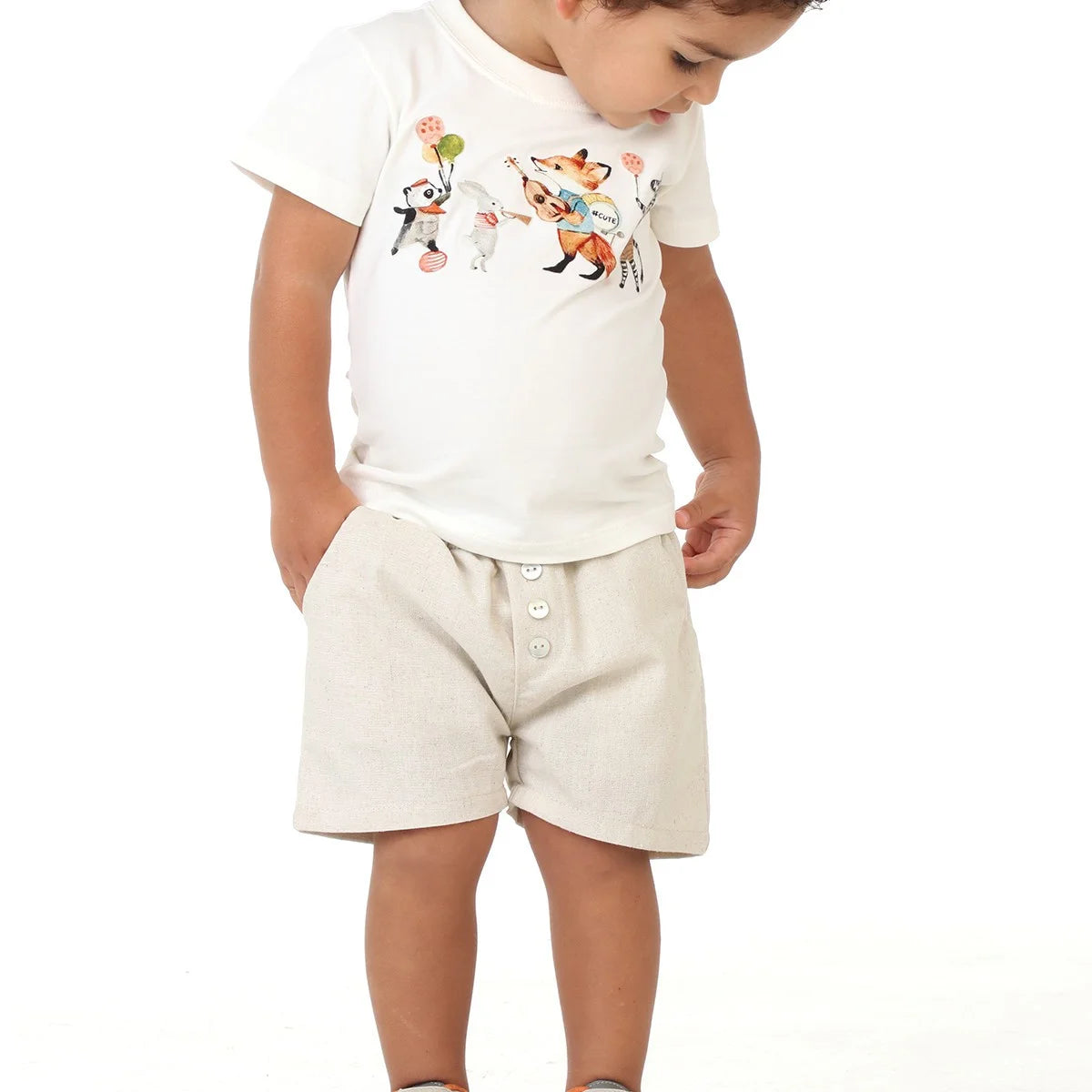 Shorts Infantil Linho - Loja Minicute
