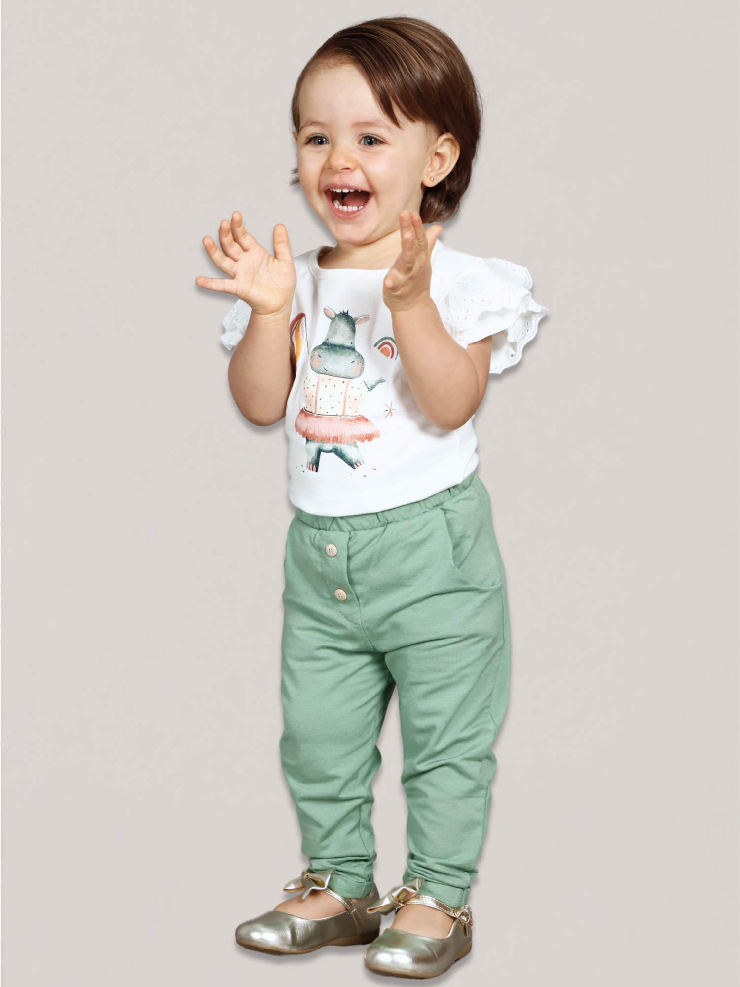Camiseta Menina Hipo com Renda - Loja Minicute