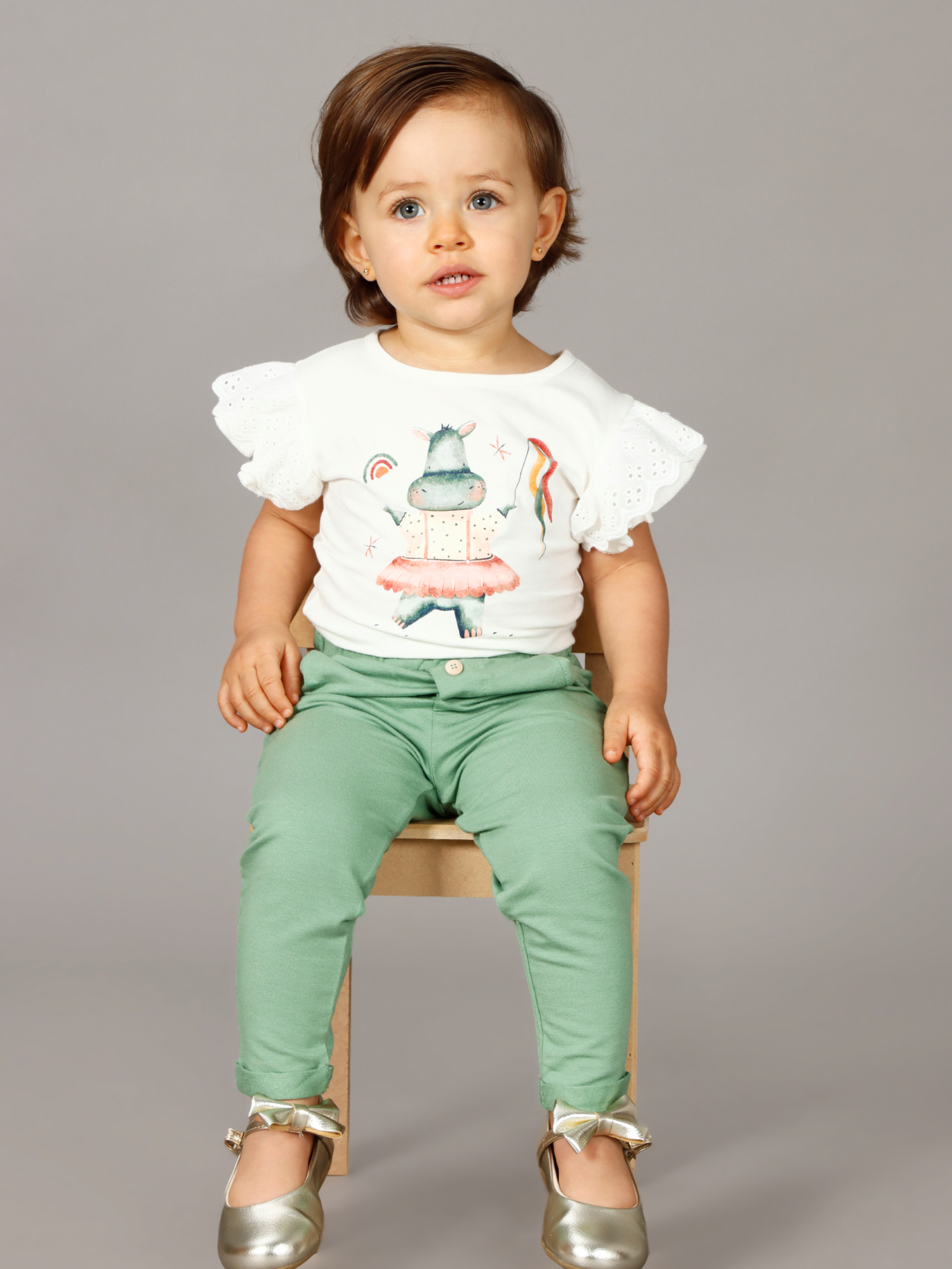 Camiseta Menina Hipo com Renda - Loja Minicute