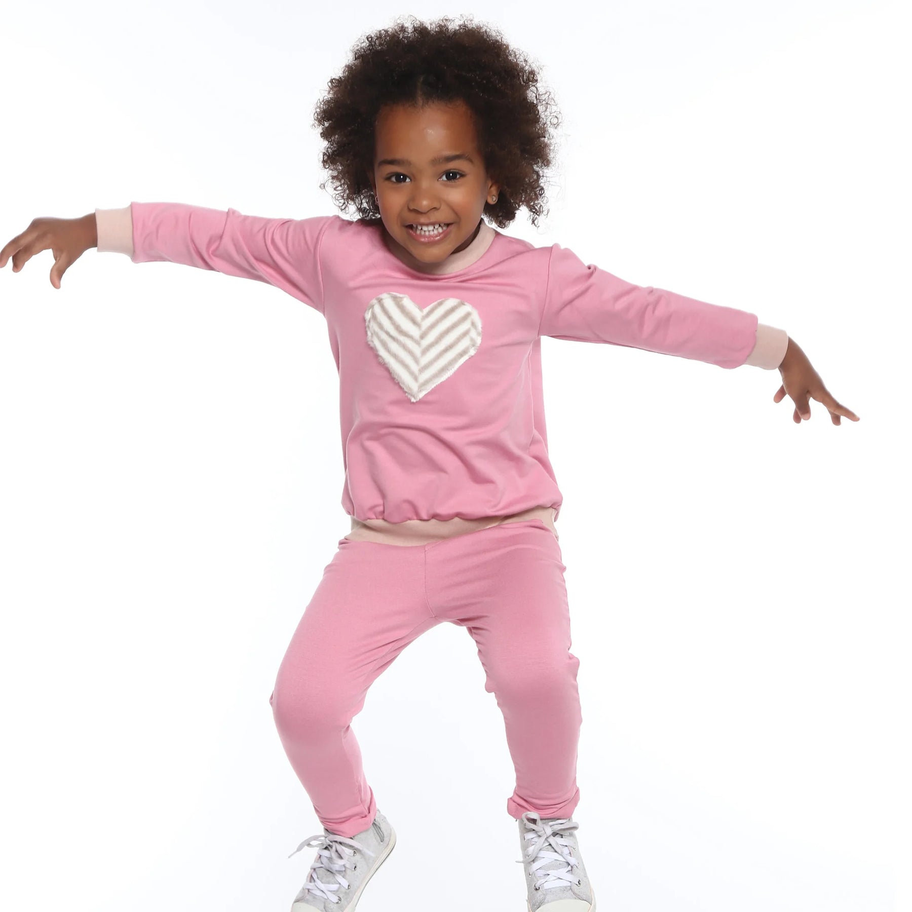 Moletom Infantil Coração Rosa - Loja Minicute
