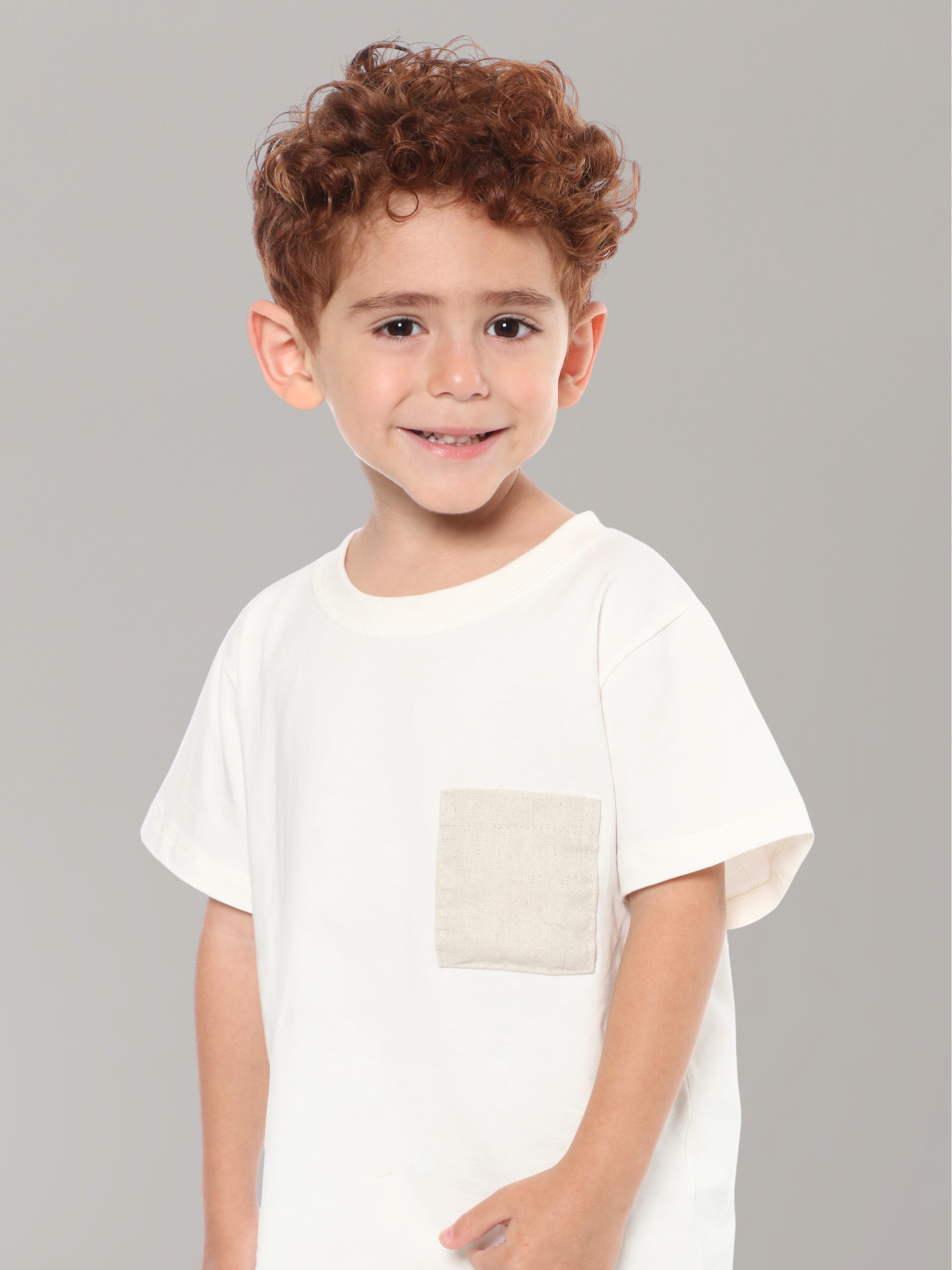 Camiseta Infantil Bolso Linho - Loja Minicute