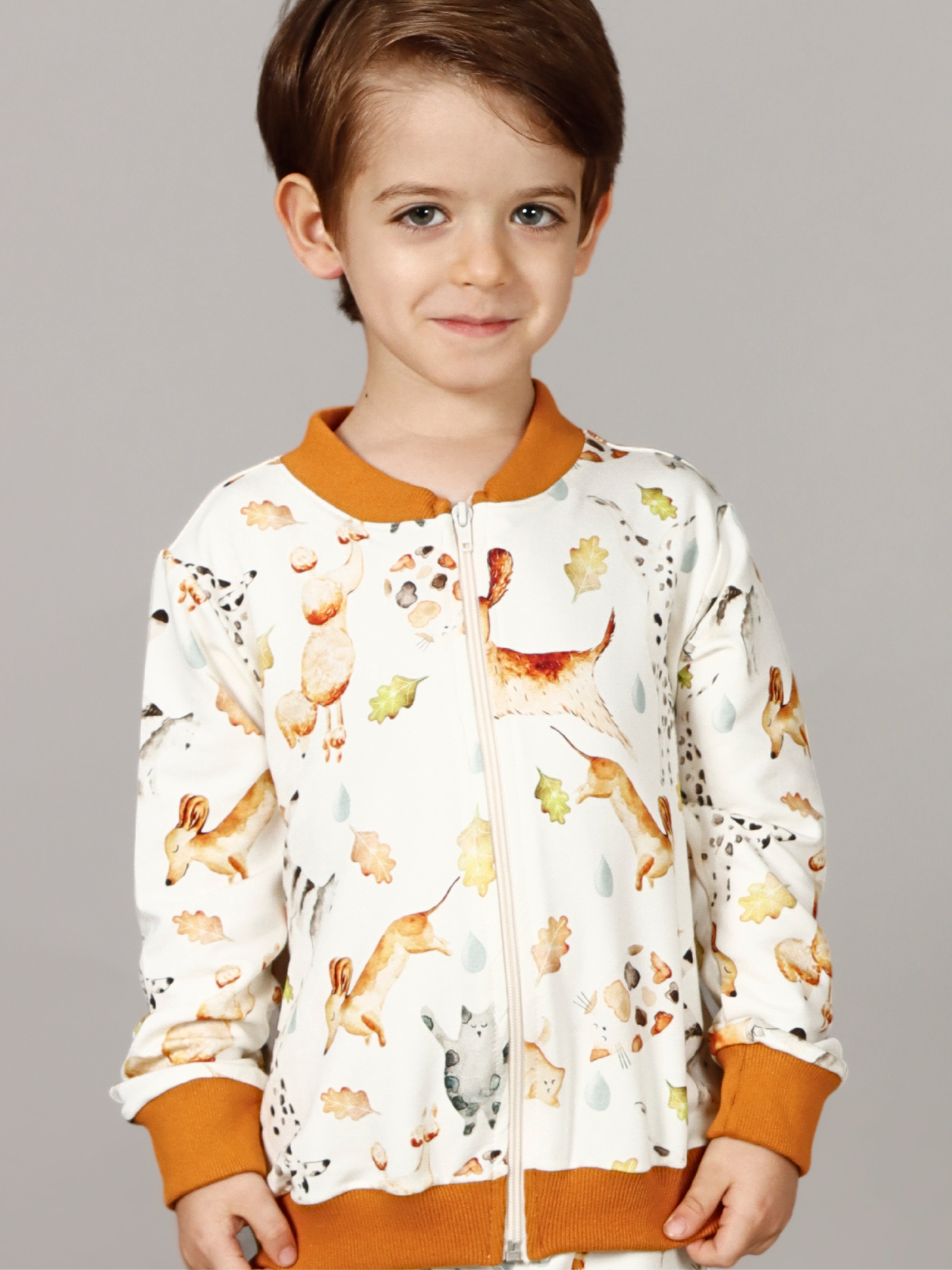 Jaqueta Bomber Infantil Estampada - Loja Minicute