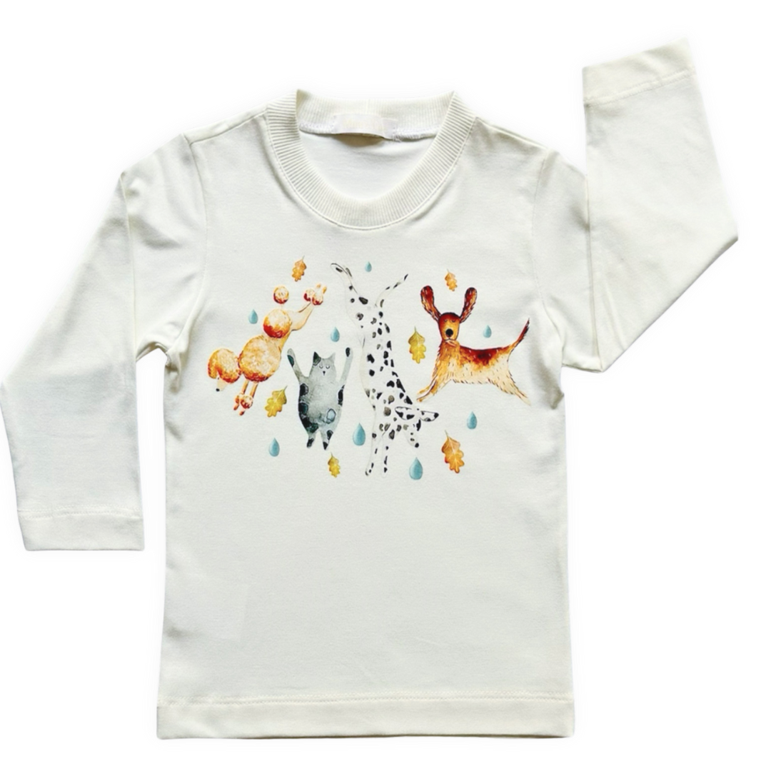 Camiseta Infantil M.Longa Cachorrinhos - Loja Minicute