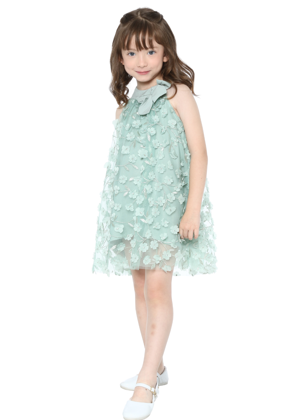 Vestido Tule 3D Verde - Loja Minicute