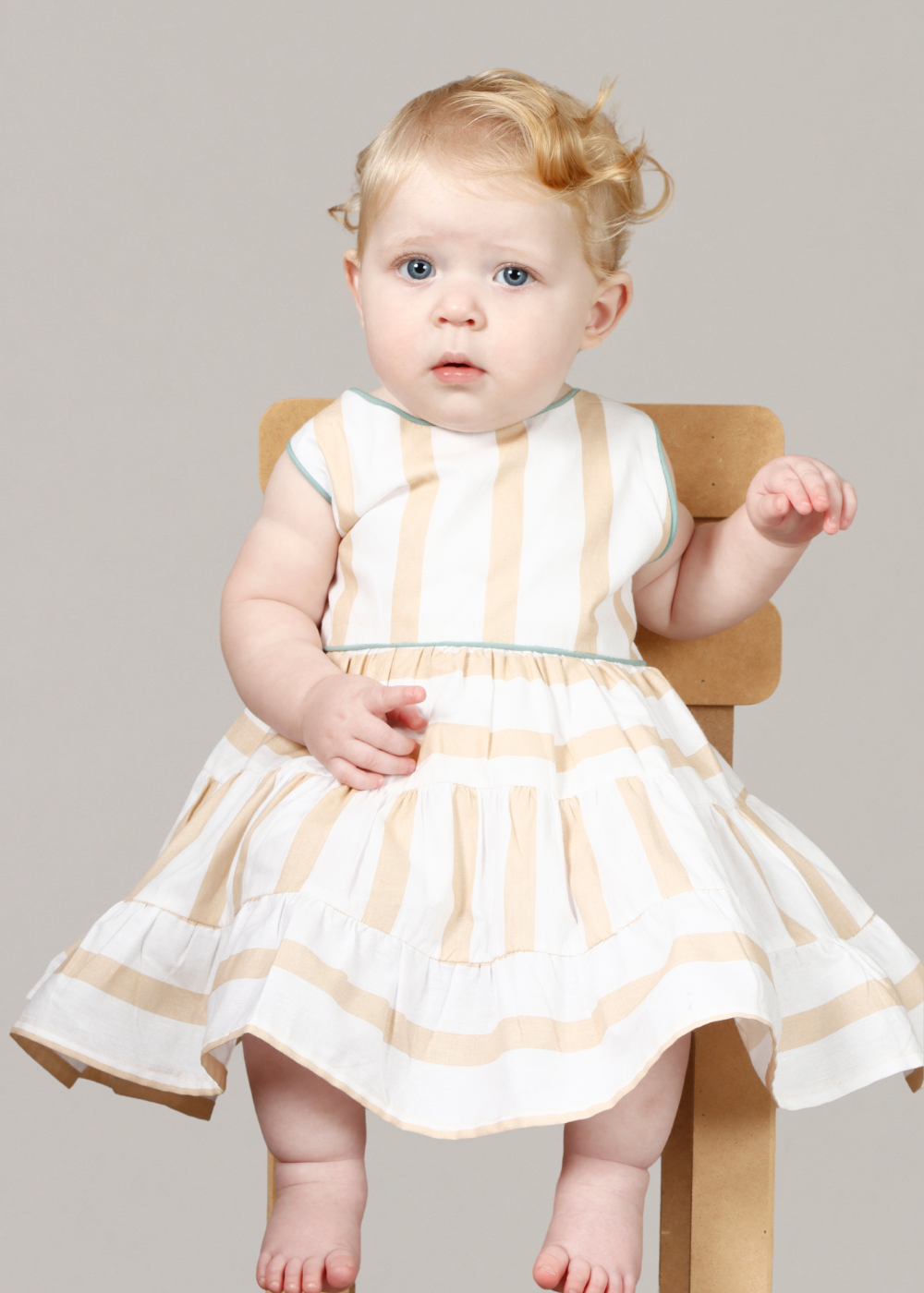 Vestido Infantil listrado