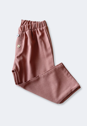 Calça Infantil Linho Classica Terra Cota