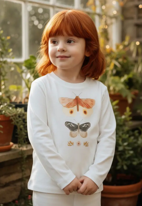 Tshirt Menina M.Longa Borboletas
