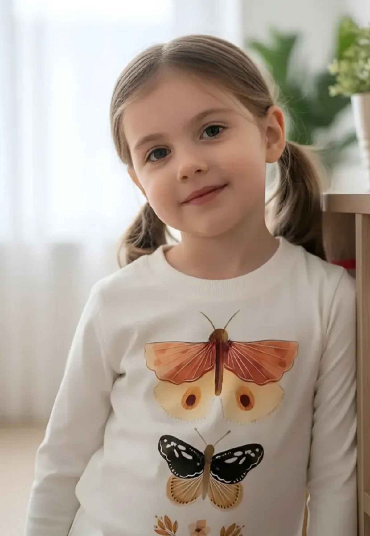 Tshirt Menina M.Longa Borboletas