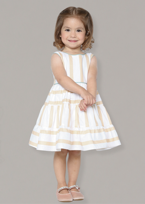 Vestido Infantil listrado