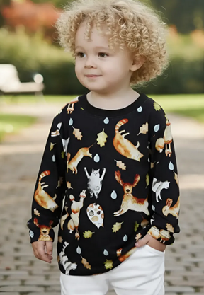 Camiseta Infantil M.Longa Estampada