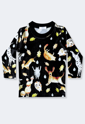 Camiseta Infantil M.Longa Estampada