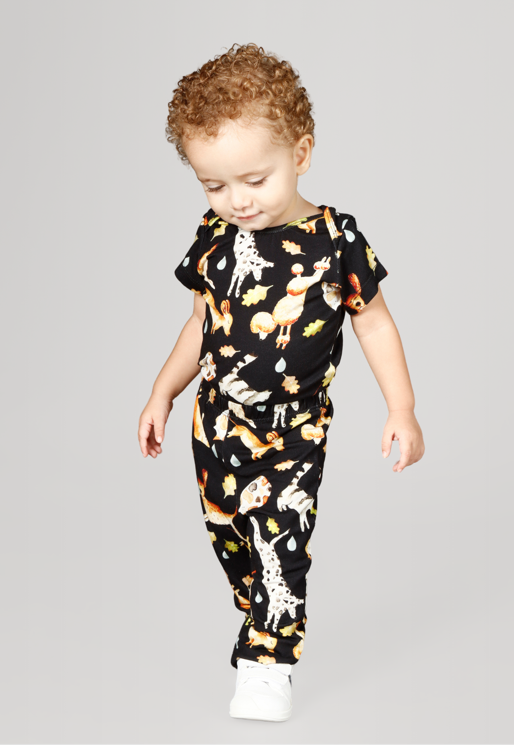 Body Infantil Unisex Minicute - Estampa Exclusiva Chuva de Pets (Manga Curta)