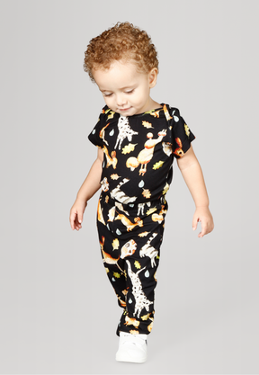 Body Infantil Unisex Minicute - Estampa Exclusiva Chuva de Pets (Manga Curta)