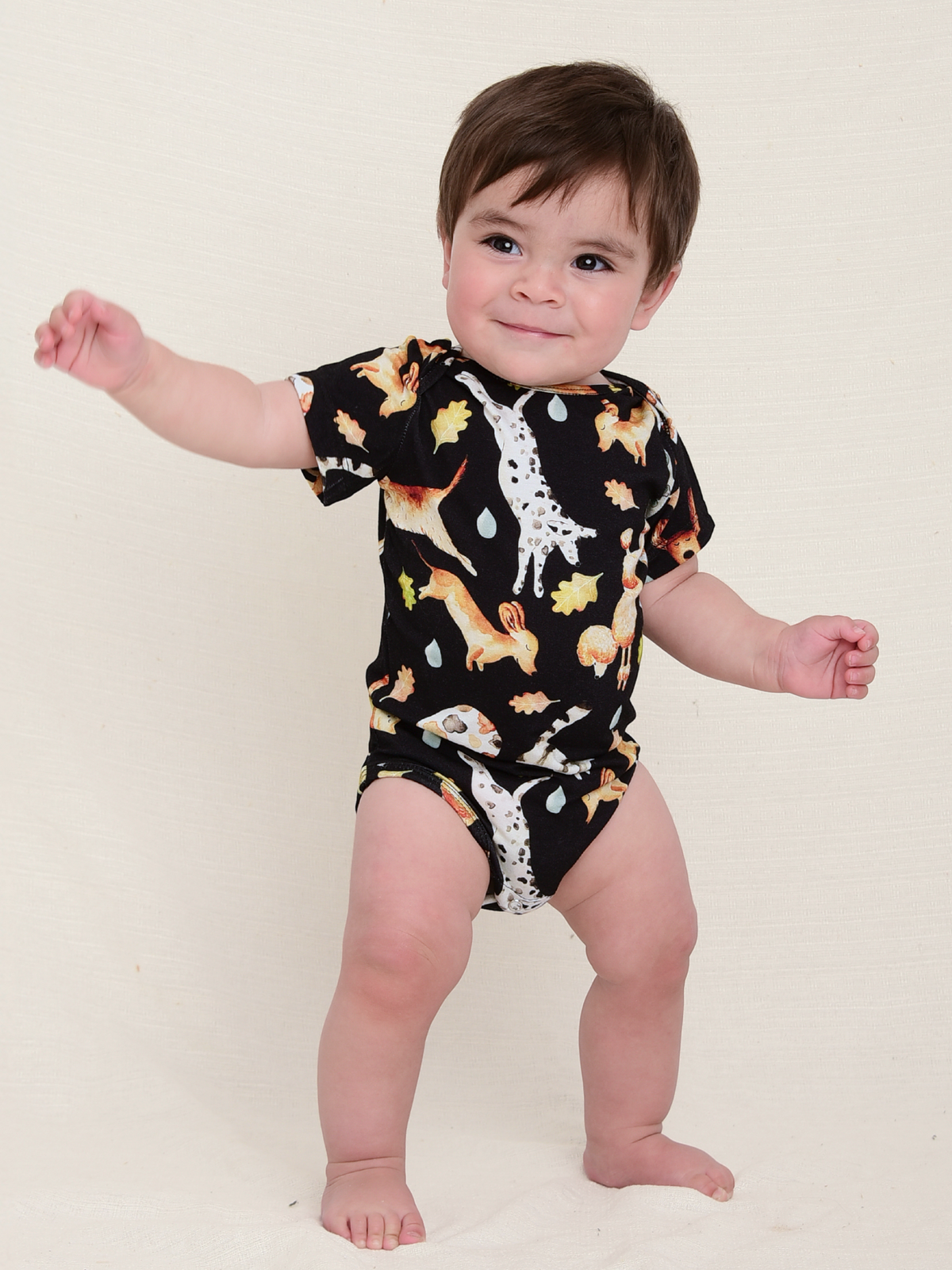 Body Infantil Estampa Cachorrinhos