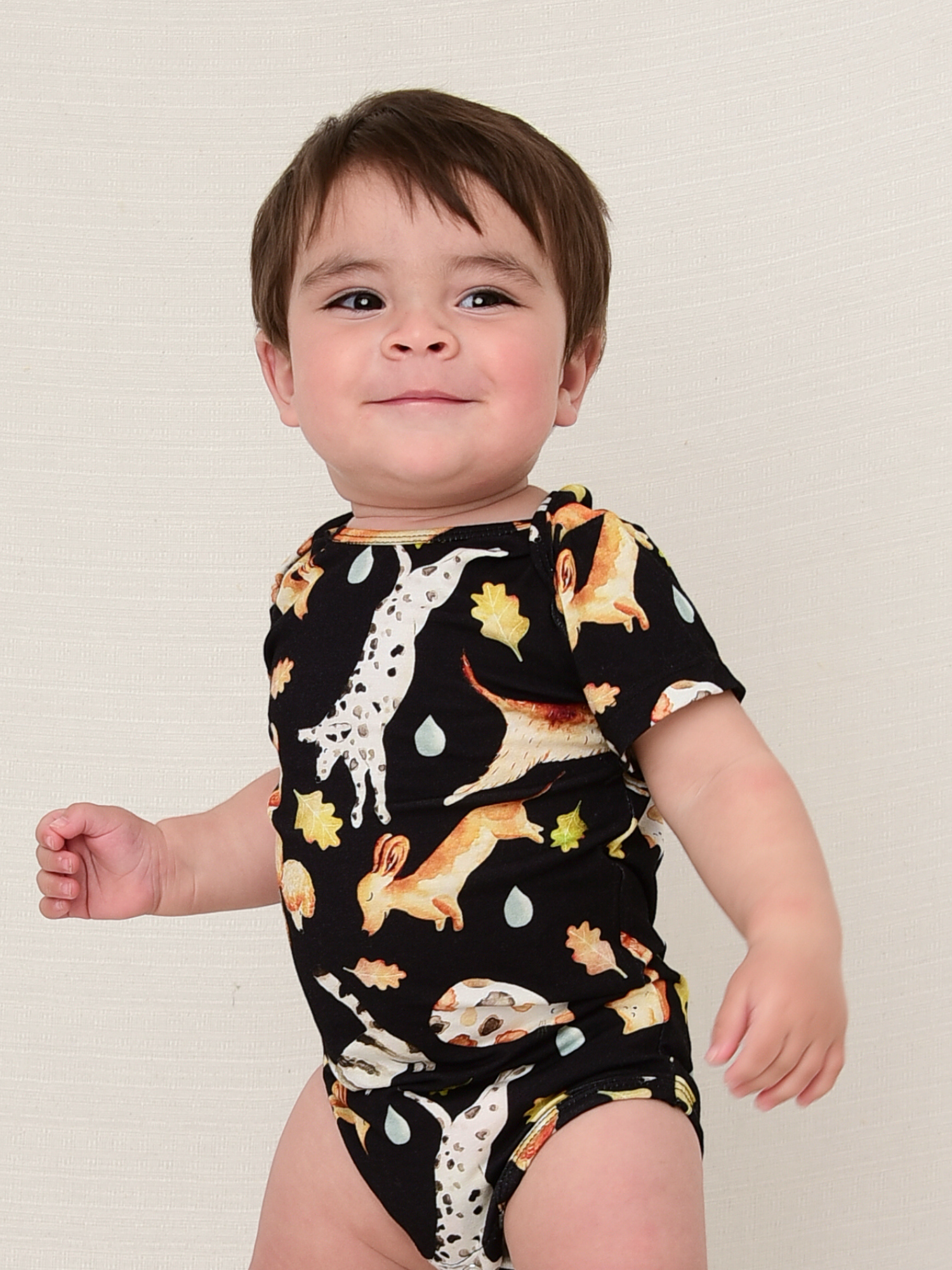 Body Infantil Estampa Cachorrinhos