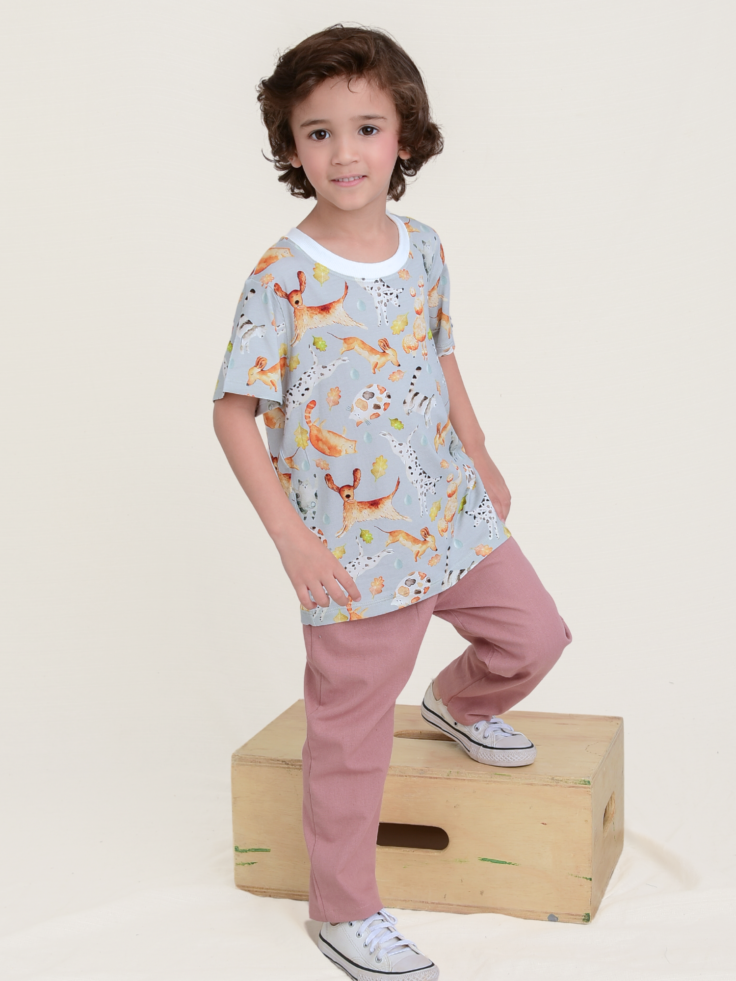 Calça Infantil Linho Cacau