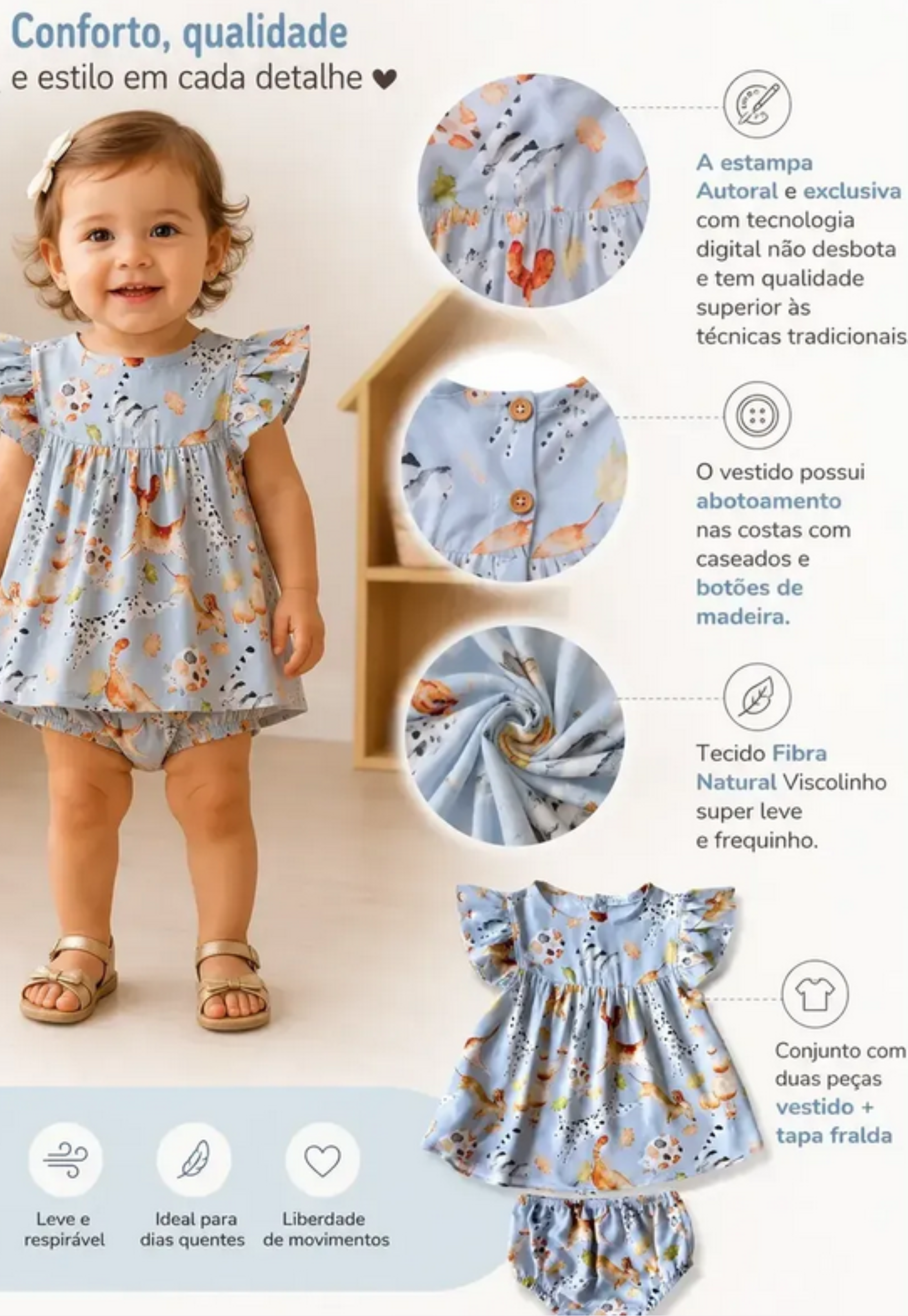 Conjunto Infantil Tapa Fralda Pets