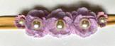 Tiara Floral Renda Perola Lilas