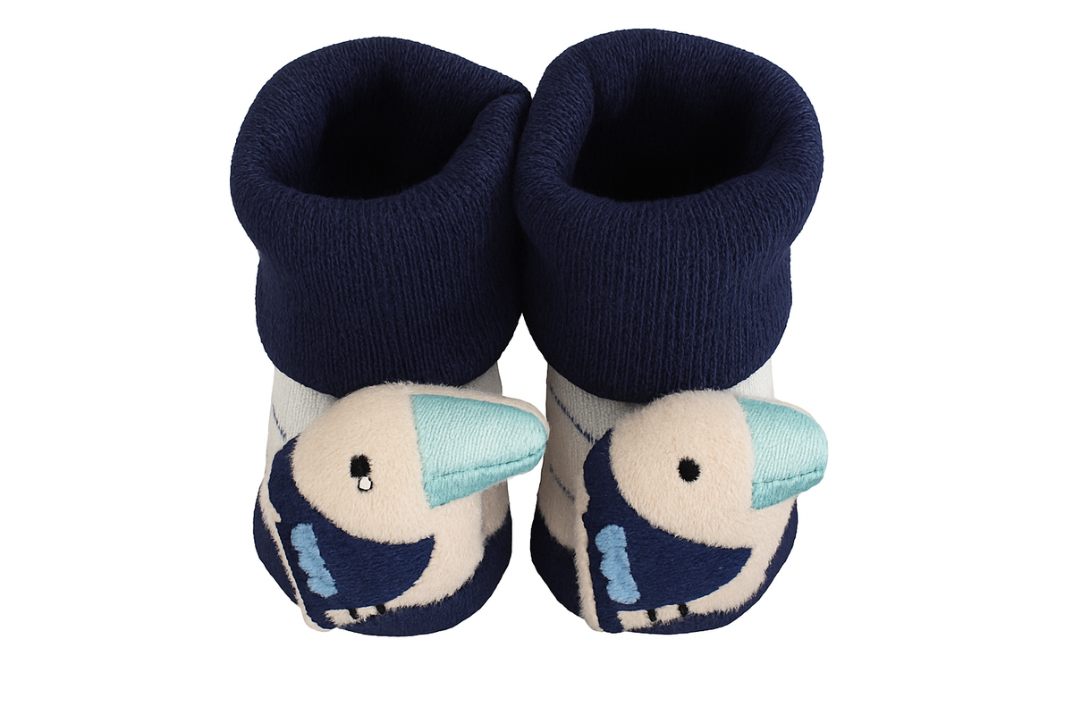 Sapatinho Tricot Arara Azul Marinho