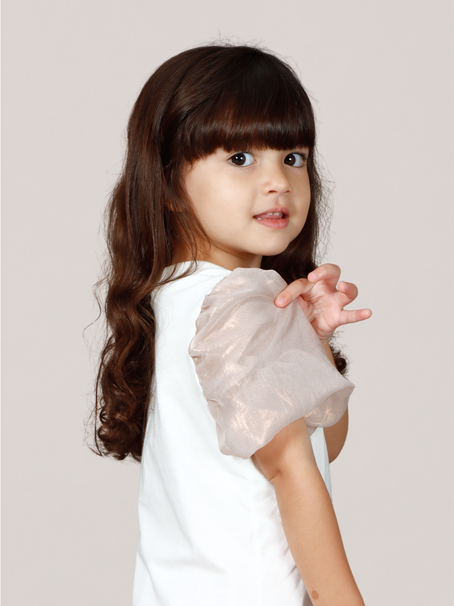 Blusa Menina Manga Princesa