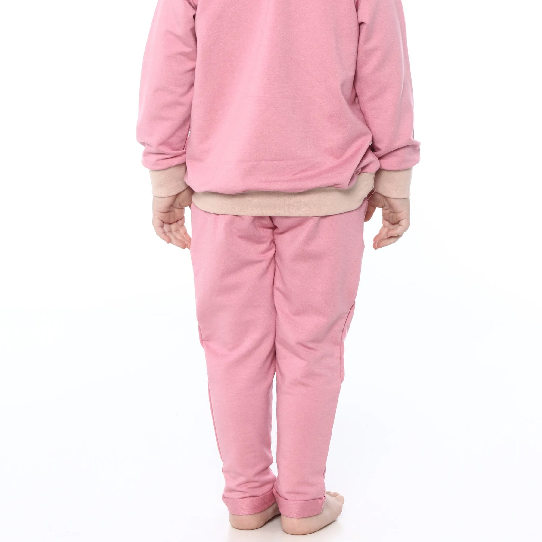 Calça Infantil Bolso Botões Rosa