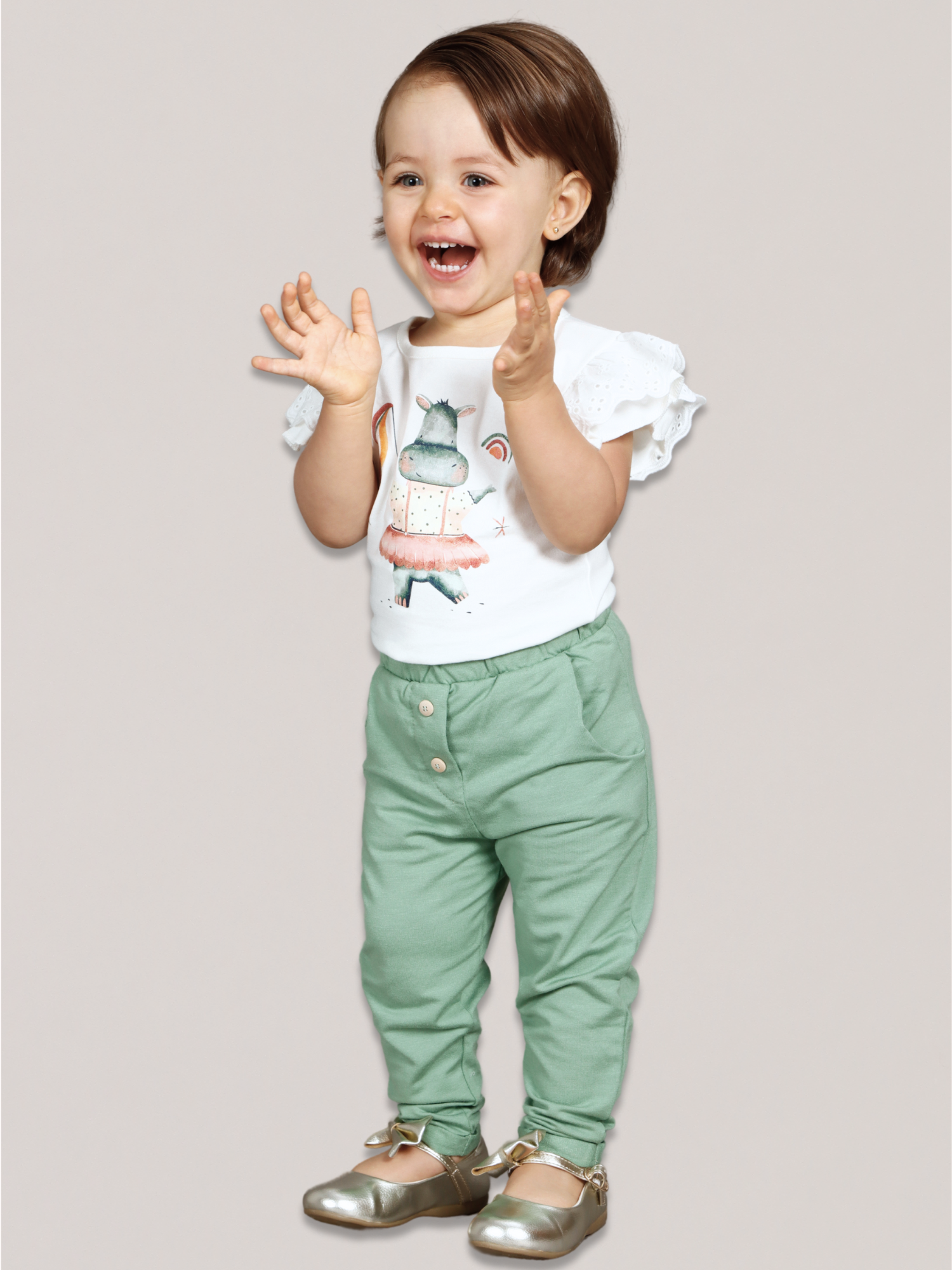 Calça Infantil Bolso Verde