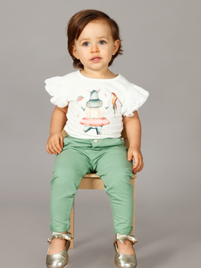 Camiseta Menina Hipo com  Renda