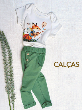 Calça Infantil Bolso Verde