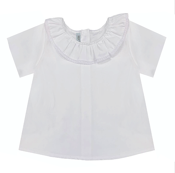 Blusa Infantil Gola Babado