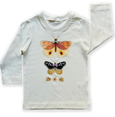 Tshirt Menina M.Longa Borboletas