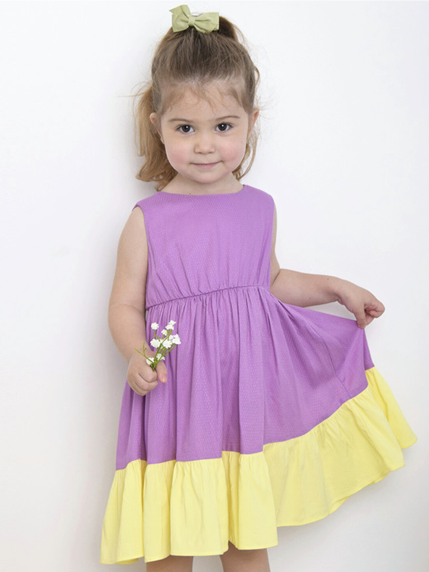 Vestido Infantil Bicolor Amora