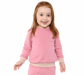 Moletom Infantil Rosa Liso