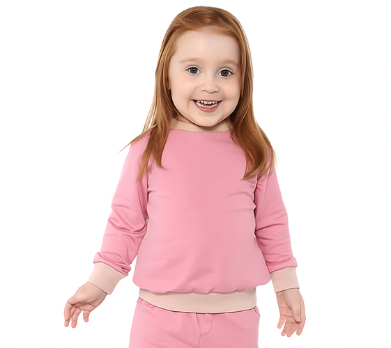 Moletom Infantil Rosa Liso