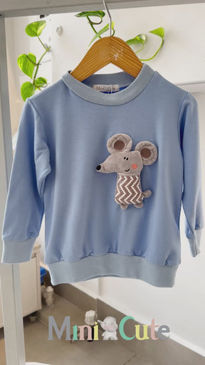 Moletom Infantil Pelucia Azul